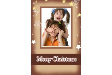 Birthday & Holiday photo templates Merry Christmas_Chocolate